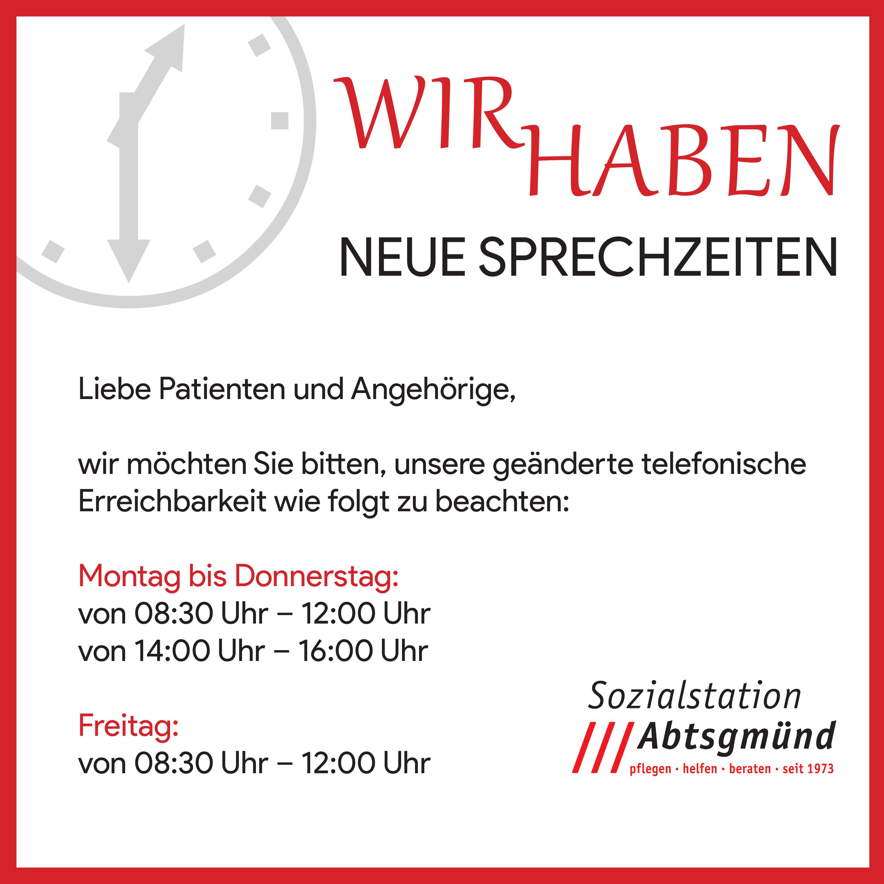 Sprechzeiten Sprechzeiten